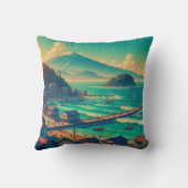 穏やかな富士の海岸 クッション (裏面)