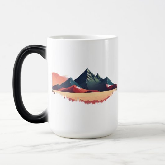 穏やかな山のマグ モーフィングマグカップ (左)