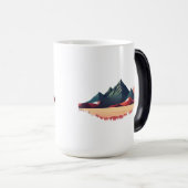 穏やかな山のマグ モーフィングマグカップ (正面右)