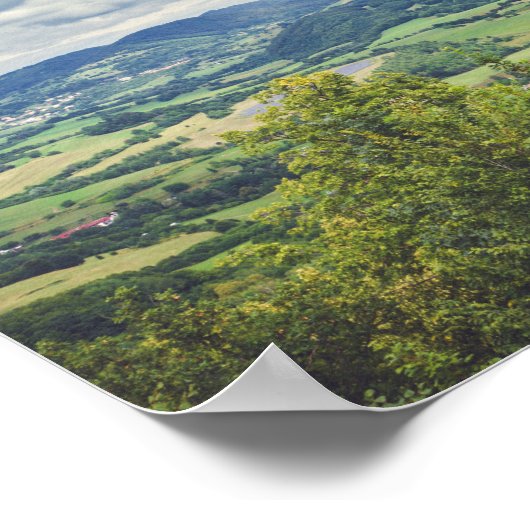 穏やかな山の景色 ポスター (角)