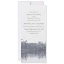 穏やかな山の湖の風景ブルー結婚グレイ