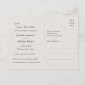 穏やかな山の湖の風景ヴィンテージ写真青 案内ポストカード (裏面)