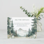 穏やかな山の結婚式招待状 エンクロージャーカード (スタンド正面)