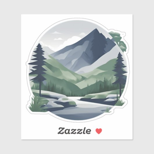 穏やかな山の風景の防水 シール (シート)
