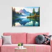 穏やかな山の風景 キャンバスプリント (インサイチュ (リビング))