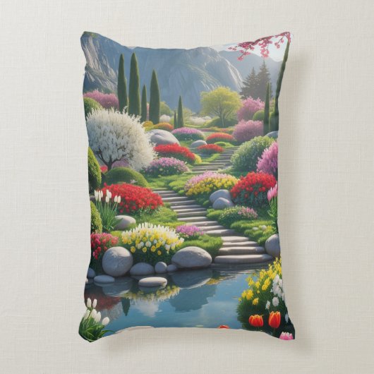 穏やかな山園 アクセントクッション (正面(垂直))