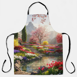 穏やかな山園 エプロン