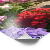 穏やかな山小屋の滝の花 フォトプリント            (角)