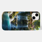 穏やかな山小屋の滝の花 Case-Mate iPhoneケース (裏面 (横))