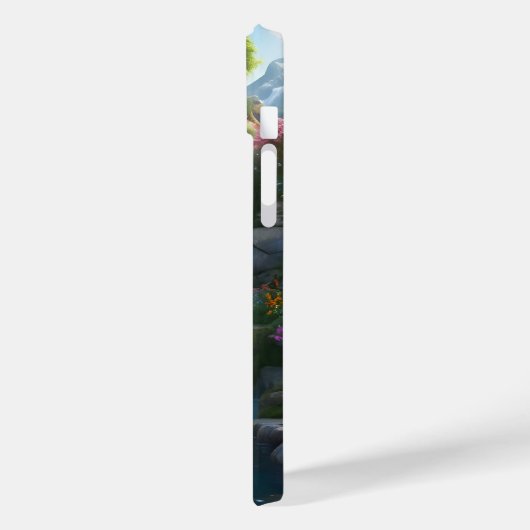 穏やかな山小屋の滝の花 Case-Mate iPhoneケース (裏面 / 左)