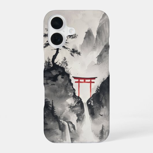 穏やかな山景色 iPhone 16ケース (裏面)