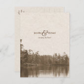 穏やかな山湖風景ヴィンテージ写真 案内ポストカード (正面/裏面)