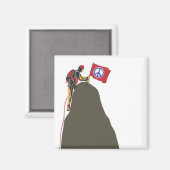 穏やかな岩のクライマー マグネット (正面/裏面)