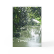 穏やかな川の流れ 感謝のグリーティングカード