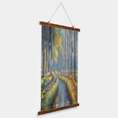 穏やかな川路印象派の風景芸術 吊り下げ型タペストリー (傾斜あり)