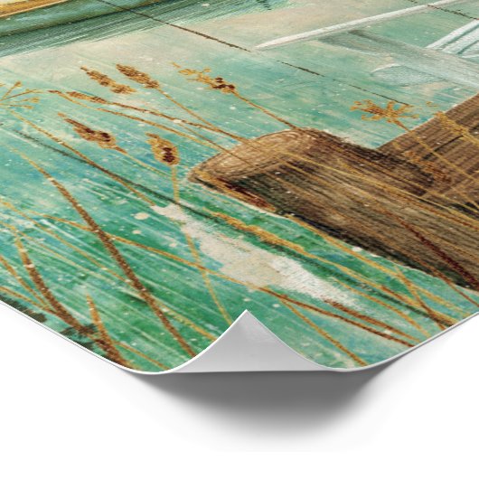 穏やかな川 ポスター (角)