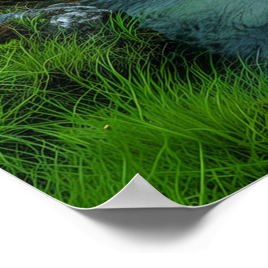 穏やかな川 ポスター (角)