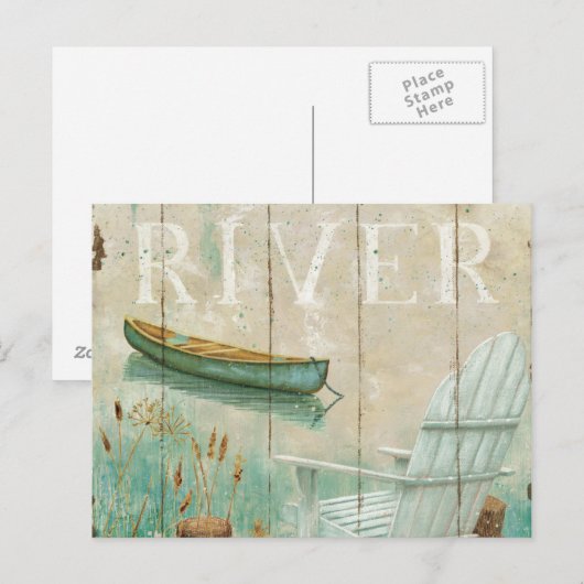 穏やかな川 ポストカード (正面/裏面)