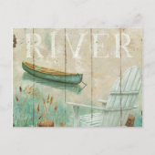 穏やかな川 ポストカード (正面)
