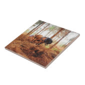 穏やかな巨人-ばん馬の強く引くことは森林をログオンします タイル (側面)