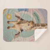 穏やかな巨人：パステル・キリン シェルパブランケット (正面(横))