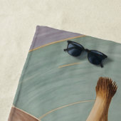 穏やかな巨人：パステル・キリン ビーチタオル (インサイチュ)