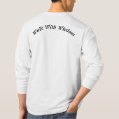 穏やかな巨人: 芸術的な象のデザイン Tシャツ (裏面)