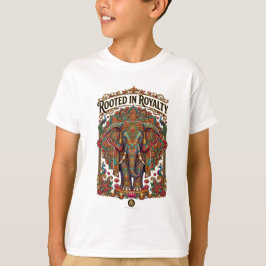 穏やかな巨人: 芸術的な象のデザイン Tシャツ