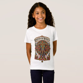 穏やかな巨人: 芸術的な象のデザイン Tシャツ