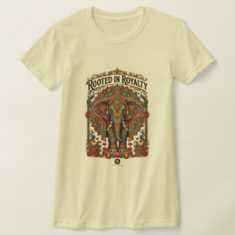 穏やかな巨人: 芸術的な象のデザイン Tシャツ