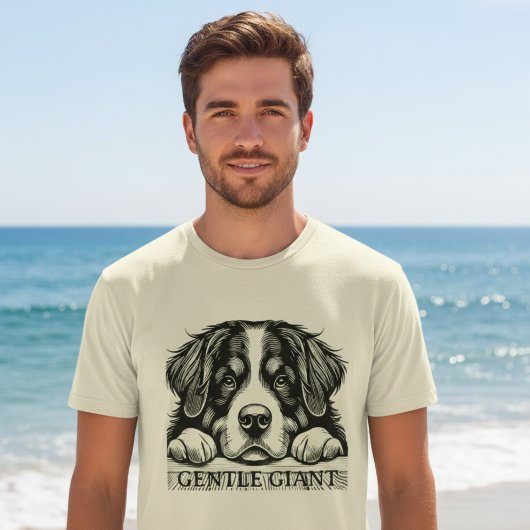 穏やかな巨犬アート | かわいい大きなフレンドリーな犬 Tシャツ