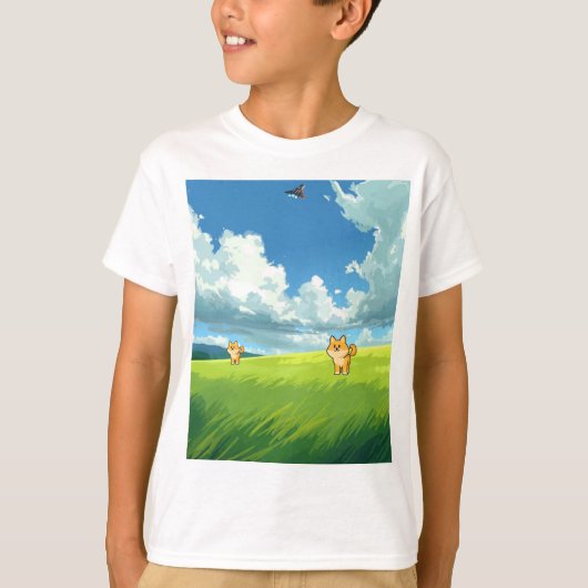 穏やかな平原 Tシャツ (正面)