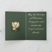 穏やかな平和の鳩と自然のイラスト シーズンカード (内部)