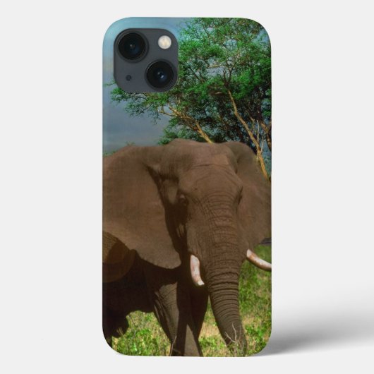 "穏やかな強さ：牛の象の放牧" Case-Mate iPhoneケース (裏面)
