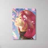 穏やかな彩りの虹のタッチ キャンバスプリント (正面)