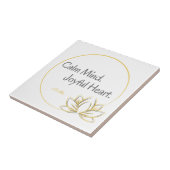 穏やかな心の喜びハートブッダ引用文 タイル (側面)