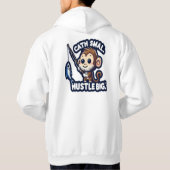 穏やかな心の猿Tシャツ パーカ (裏面)