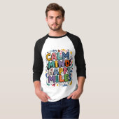 穏やかな心幸せなマイルランナーモチベーションテイ Tシャツ (正面フル)