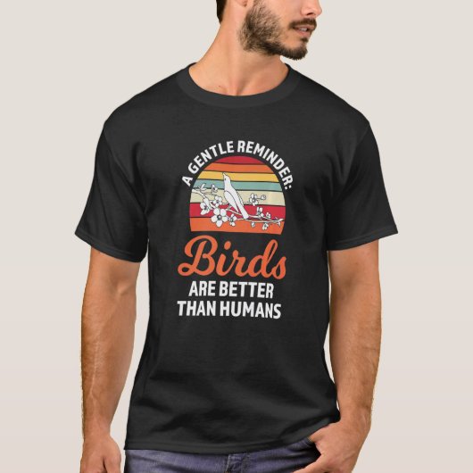 穏やかな思い出鳥の方が好き 野鳥観察 鳥 Tシャツ (正面)