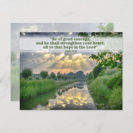 穏やかな情景 キリスト教の励まし ポストカード (正面/裏面)