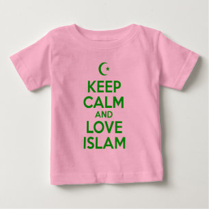 穏やかな愛イスラム教を保って下さい ベビーTシャツ