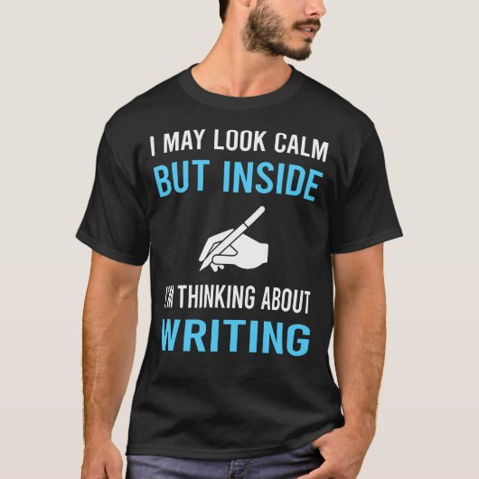 穏やかな文書士を見る Tシャツ (正面)