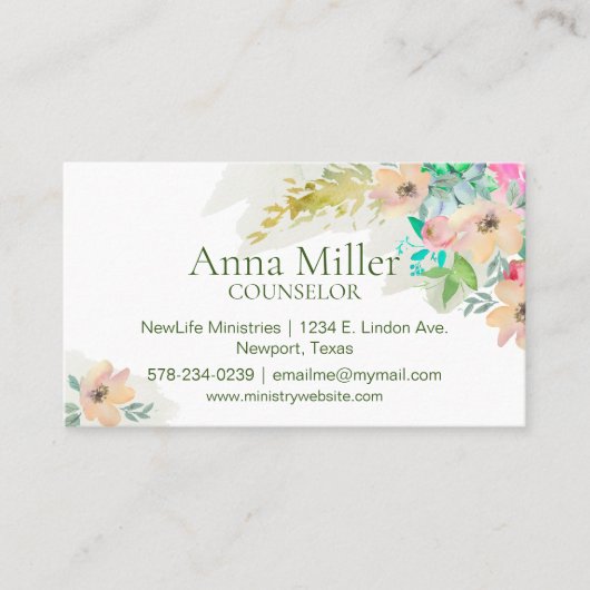 穏やかな新春フローラ相談部 名刺 (正面)