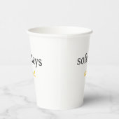 穏やかな日々を ― シンプルなスモールキャピタル体 紙コップ (右)