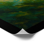 穏やかな日の出の上の鏡湖 ポスター (角)