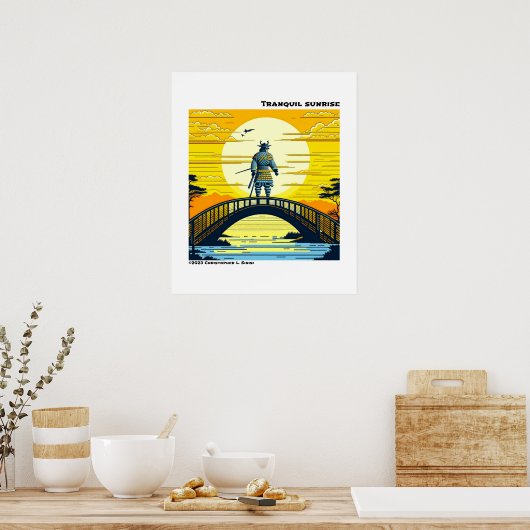 穏やかな日の出 ポスター (キッチン)