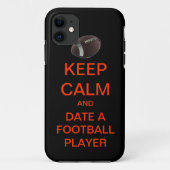 穏やかな日付をフットボール選手のモダンなiPhoneの例守って下さい Case-Mate iPhoneケース (裏面)