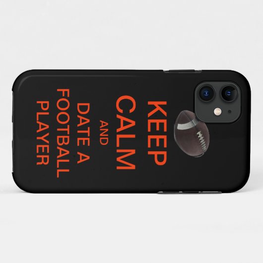 穏やかな日付をフットボール選手のモダンなiPhoneの例守って下さい Case-Mate iPhoneケース (裏面(横))