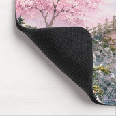 穏やかな日本の桜 マウスパッド (コーナー)