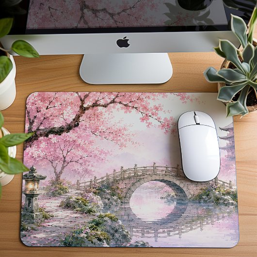 穏やかな日本の桜 マウスパッド